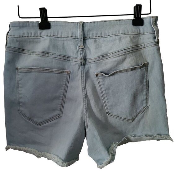 Universal Thread High Rise Midi Denim Shorts Size 8/29 Button Fly Stretch Jean - Picture 4 of 7
